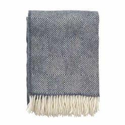 Klippan Gooseye Smoky Blue Recycled Wool Throw