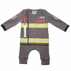 Accessories Lazy Baby Fireman Onesie Baby Grow