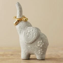 New Lisa Angel Grey Elephant Ring Holder