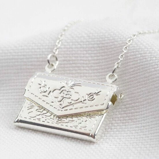 Brand new 🛒 New Lisa Angel Silver Envelope Locket Necklace 💯 1 New Lisa Angel Silver Envelope Locket Necklace