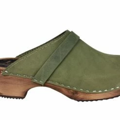 Lotta From Stockholm Classic Green Oiled Nubuck Clog New