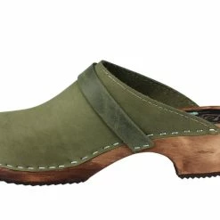 Lotta From Stockholm Classic Green Oiled Nubuck Clog New