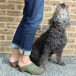 Lotta From Stockholm Classic Green Oiled Nubuck Clog New