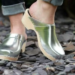 New Lotta From Stockholm Classic Silver Clog