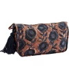 New Madam Stoltz Printed Tassel Washbag Dusty Rose
