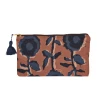 New Madam Stoltz Printed Cotton Purse Dusty Rose