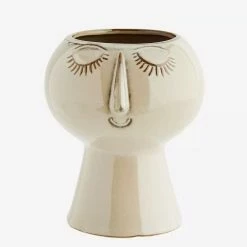 Madam Stoltz Flower Pot Beige New