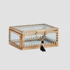 New Madam Stoltz Glass Box With Tassel