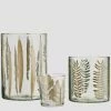 Madam Stoltz Glass Votives Clear Green New