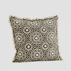 New Madam Stoltz Printed Cushion Cover B&W