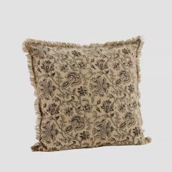New Madam Stoltz Printed Cushion Cover Camel