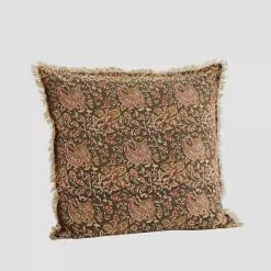 Madam Stoltz Printed Cushion Cover Moss