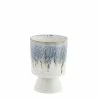 Madam Stoltz Stoneware Flower Pot - Blue
