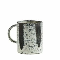 Madam Stoltz Stoneware Mug With Stripes