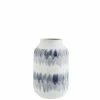 Madam Stoltz Stoneware Vase - Blue, Grey