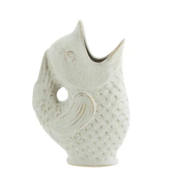 Madam Stoltz Stoneware Vase - Off White