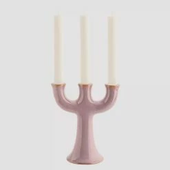 New Madam Stoltz Three Candle Holder Lilac