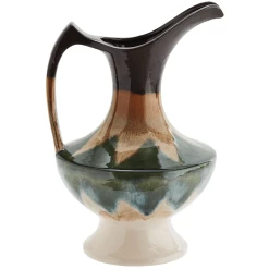 Madam Stoltz Stoneware Vase With Handle