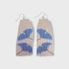 New Mayana Beaded Handwoven Gingko Leaf Earrings