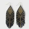 Mayana Beaded Handwoven Tribal Diamond Fringe Earrings