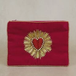 My Doris Gold Heart Coin Purse New