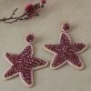 My Doris Pink Crystal Stars Earrings New