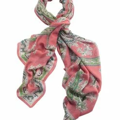 New One Hundred Stars Handkerchief Pink Scarf