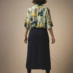 New One Hundred Stars Rachel Top Winter Lily Verdigris