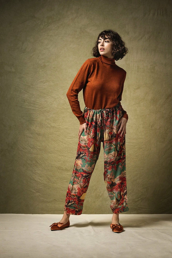 Best deal π New One Hundred Stars Crepe Pants Toile Berry β 1 New One Hundred Stars Crepe Pants Toile Berry