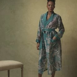 New One Hundred Stars Gown KEW Etched Floral Teal