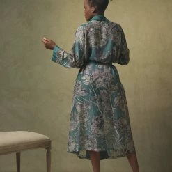 New One Hundred Stars Gown KEW Etched Floral Teal