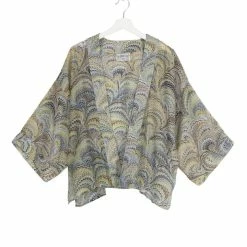 New One Hundred Stars Marbled Green Kimono