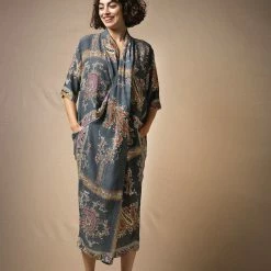 One Hundred Stars Rachel Dress Handkerchief Grey New