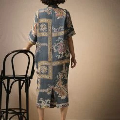 One Hundred Stars Rachel Dress Handkerchief Grey New