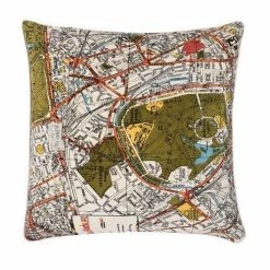 One Hundred Stars London Map Print Cushion Cover