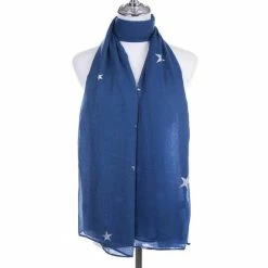 Park Lane Navy Scarf With Stars