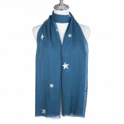New Park Lane Teal Scarf With Stars