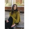 Park Lane Cashmere Mix Poncho Olive New