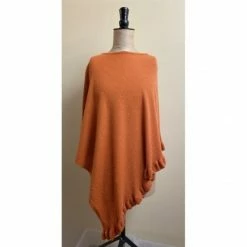 Fashion Park Lane Lara Cashmere Mix Poncho In Cinnamon
