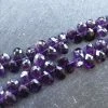 Precious Sparkle Amethyst Faceted Pear Briolettes (5 Beads)