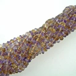 Precious Sparkle Ametrine 4-4.5mm Faceted Rondelle Beads 15" Strand
