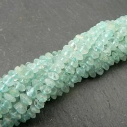 Precious Sparkle Aquamarine Button Beads 15" Strand