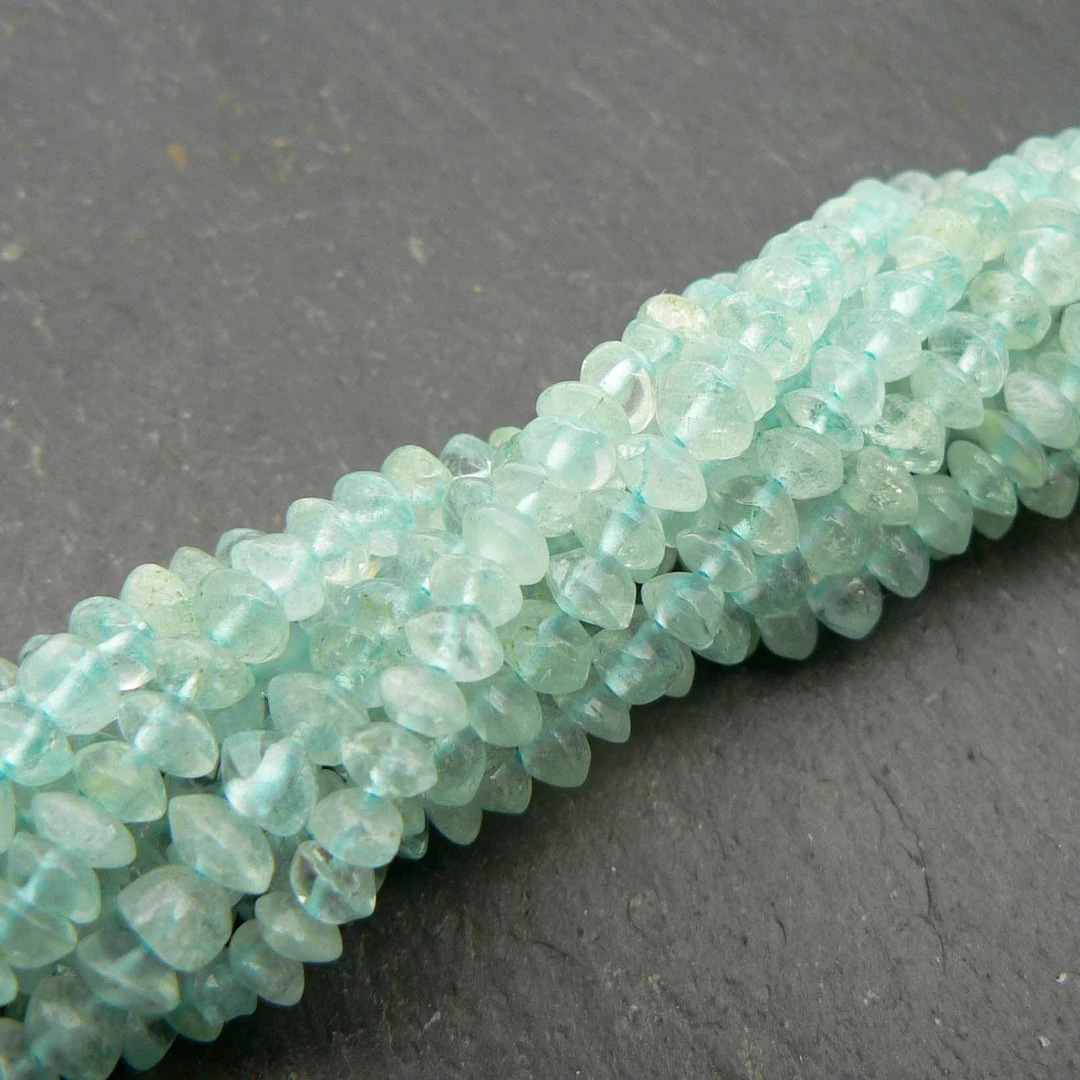 Best deal ๐ Precious Sparkle Aquamarine Button Beads 15" Strand โญ 1 Precious Sparkle Aquamarine Button Beads 15" Strand