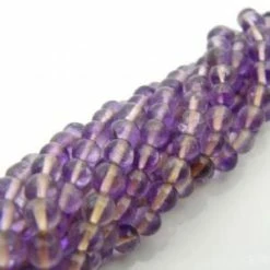Precious Sparkle Ametrine 4mm Round Beads 15" Strand