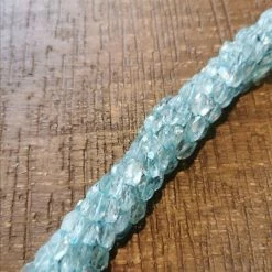 Precious Sparkle Aquamarine Faceted Oval Beads 15" Strand