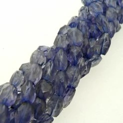 Precious Sparkle Iolite Faceted Oval Beads 15" Strand