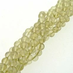 Precious Sparkle Lemon Quartz 4mm Round Beads 14" Strand