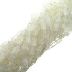 Precious Sparkle Rainbow Moonstone Plain Rectangles 15" Strand Beads