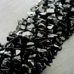 Precious Sparkle Black Onyx Chip Beads 35" Strand