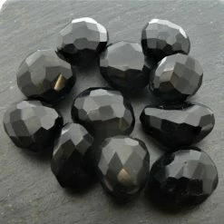 Precious Sparkle Black Onyx Faceted Nugget Beads (per Bead)